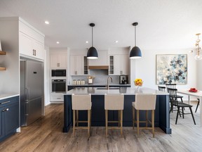 A spacious kitchen is a key component of a move-up home, such as this one in Prominent Homes' Manor show home.