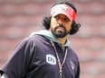 Calgary Stampeders special teams coordinator and assistant head coach Mark Kilam during practice on Tuesday, July 16, 2019. The Stampeders will take on the Toronto Argonauts this Thursday at McMahon Stadium. Al Charest / Postmedia