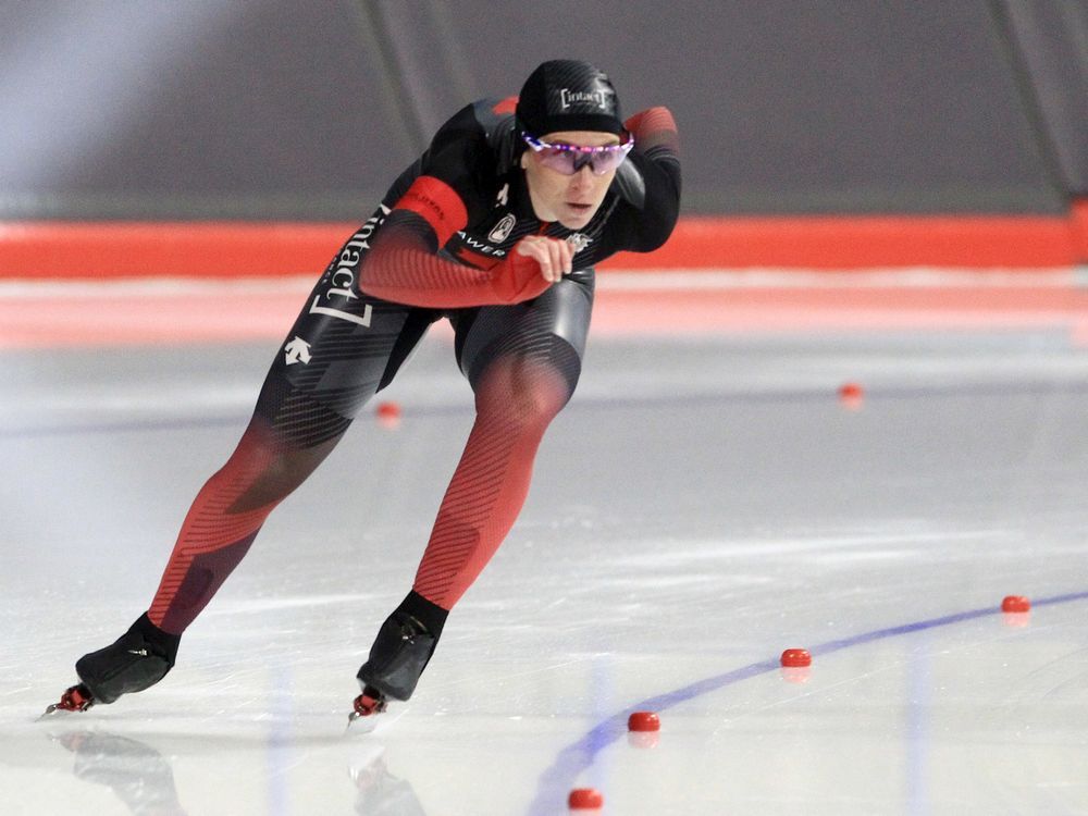 Speed skater Blondin pushes through emotions to win gold at long track ...