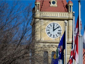 The clock at city hall was photographed on Tuesday, October 26, 2021.
