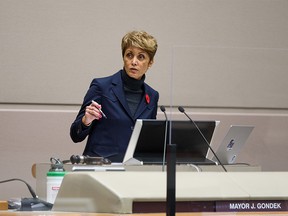 Mayor Jyoti Gondek at Calgary Council Chamber on Monday, November 1, 2021.