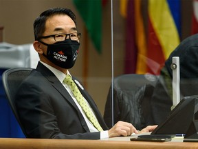 Councillor Sean Chu during a council meeting on Monday, November 15, 2021.