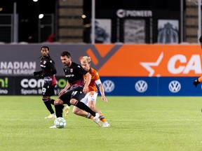 Cavalry FC edged Forge FC by a score of 1-0 in CPL action on Tuesday night.