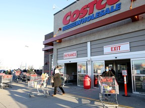 File photo: Shoppers at the Beacon Hill Costco in Calgary on Monday, November 23, 2020.