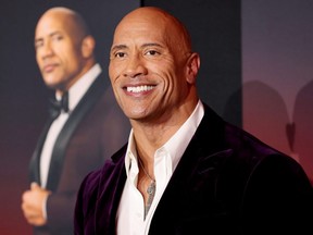 Dwayne Johnson attends the world premiere of Netflix's "Red Notice" at L.A. LIVE in Los Angeles, Wednesday, Nov. 3, 2021.
