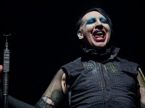 Marilyn Manson performs during the Astroworld Festival at NRG Stadium, Nov. 9, 2019 in Houston.