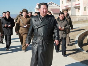 North Korean leader Kim Jong Un visits Samjiyon City, North Korea in this undated photo released on November 16, 2021.