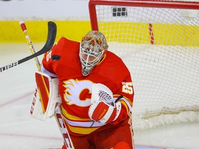 Calgary Flames goalie Jacob Markstrom has already notched four shutouts this season.