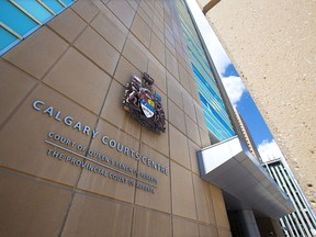 Front entrance to the Calgary Courts Centre.