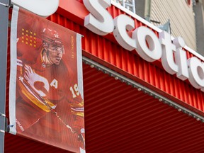 The Scotiabank Saddledome, home of the Calgary Flames, was photographed on Wednesday, December 15, 2021. More Calgary Flames games were postponed while the team deals with a COVID-19 outbreak.