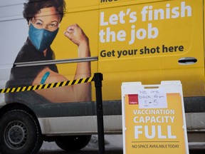The mobile vaccination clinic at Shawnessy library was photographed on Thursday, January 6, 2022.