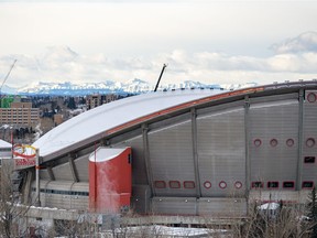 The Flames play their first game at the Scotiabank Saddledome in more than a month on Thursday night.