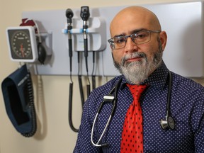 Dr. Mukarram Zaidi was photographed in his medical clinic in Calgary on Tuesday, November 23, 2021.