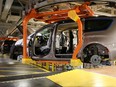 A Chrysler Pacifica is pictured on the assembly line at the FCA Windsor Assembly Plant in Windsor, Ont., on Dec. 16, 2016.