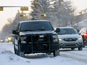 A photo radar truck set up in a playground zone on 20th Ave. between 10th St. and 9th St. N.W. in Calgary on Wednesday, January 5, 2022.