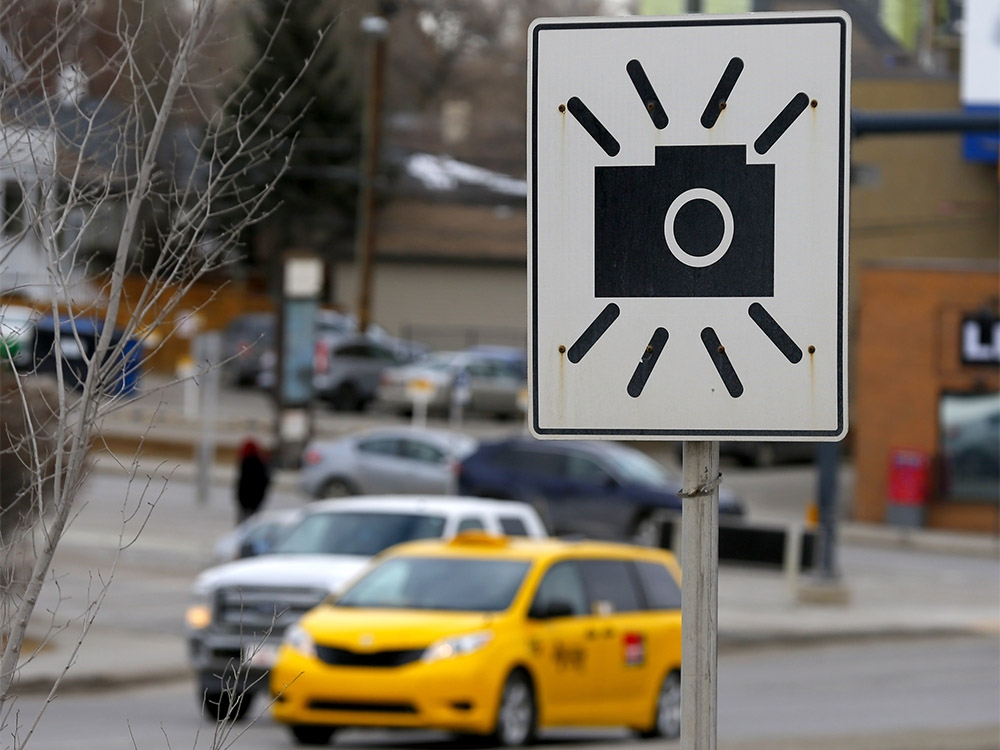Photo radar on 16 Ave. and 10 St. N.W. in Calgary. The province is delaying changes to traffic court amid concerns from the public. Photo taken on Wednesday, January 26, 2022.