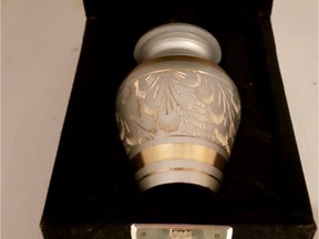 Calgary police are seeking information on an urn containing the ashes of a deceased family member which was stolen from a home in Aspen Woods over the Christmas 2021 weekend. A Black Kia SUV was also stolen.