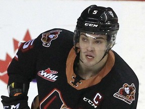 Defenceman Jackson van de Leest is headed to Red Deer after the Calgary Hitmen traded him to the Rebels on Tuesday,