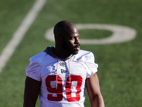 Calgary Stampeders defensive lineman Folarin Orimolade is healthy and ready to roll for next season.