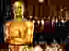 This file photo taken Jan. 31, 2020 shows an Oscar statue displayed at the 92nd Annual Academy Awards Governors Ball press preview at the Ray Dolby Ballroom at Hollywood & Highland Center in Hollywood, Calif.