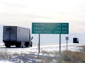 The roadblock on Highway 4 and 501 outside of Milk River heading towards the Coutts border crossing is ongoing. On Saturday, the CBSA temporarily closed the Coutts border crossing.