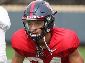 Former Calgary Dinos football standout Deane Leonard is off to Los Angeles after having been selected by the Chargers in the seventh round of the NFL Draft. Photo courtesy Ole Miss Athletics.