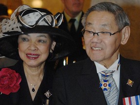 The late Mary Kwong is seen with her husband, Norman L. Kwong, Lieutenant Governor of Alberta, in this file photo from 2010.
