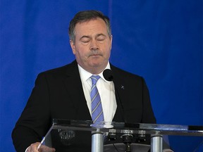 Jason Kenney speaks at an event at Spruce Meadows in Calgary on Wednesday, May 18, 2022.