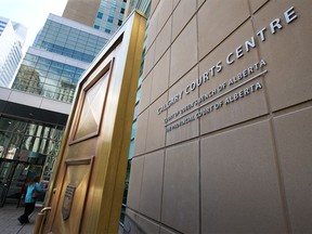 Front entrance to the Calgary Courts Centre.