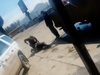 Screenshot was captured from a video shared on Facebook by Mike Em. RCMP is conducting an internal review after a video shows an officer kneeing and punching a man on the ground during an arrest.