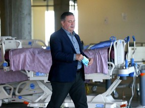 Premier Jason Kenney announced nineteen new critical care beds have opened in hospitals as the province delivers on its promise to expand health-care capacity to meet patient needs at the Rockyview General Hospital in Calgary on Friday, May 13, 2022.