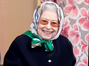 Queen Elizabeth II attends The Royal Windsor Horse Show at Home Park on May 13, 2022 in Windsor, England.