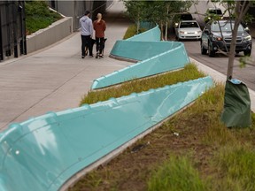 Pictured is Below/Before/Between the 5th Street S.W. underpass between 9 and 10 Avenue in downtown Calgary designed by artist Jill Anholt on Thursday, June 23, 2022.