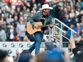 Garth Brooks performs at Commonwealth Stadium in Edmonton, on Friday, June 24, 2022.