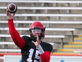 Calgary Stampeders quarterback Tommy Stevens, who is known for his running ability, is looking to improve his passing game.