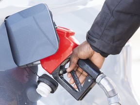 Gas pump for carbon tax column