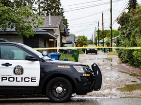 Calgary police were on the scene of a shooting that took place at the 2200 block of 45 St. S.E. on Tuesday, June 14, 2022.