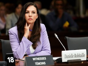 Lawyer Danielle Robitaille, partner at Henein Hutchison LLP, appears as a witness at the standing committee on Canadian Heritage in Ottawa on Tuesday, July 26, 2022.