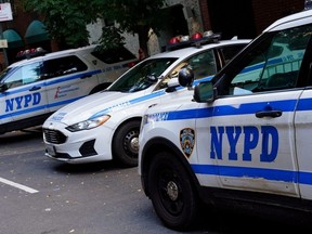 New York City police cars are pictured, Nov. 1, 2021.