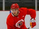 Flames prospect Matthew Coronato attends the annual lead development camp at Seven Chiefs Sportsplex, south of Calgary, on Tsuut'ina Nation on Tuesday.