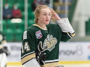 Calgary-raised Rieger Lorenz, the Alberta Junior Hockey League's reigning rookie-of-the-year after a standout season with the Okotoks Oilers, is a projected second-round pick for the 2022 NHL Draft.