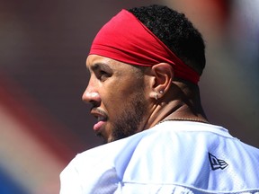 Stampeders WR Reggie Begelton participates in practice at McMahon Stadium in Calgary earlier this month.