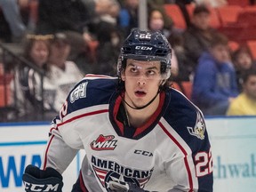 Left-winger Parker Bell was selected by the Calgary Flames in the fifth round of the 2022 NHL Draft.
