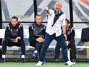 Forge FC head coach Bobby Smyrniotis.