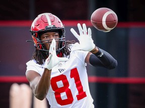 Receiver Luther Hakunavanhu is eager to show he’s ready for a bigger role with the Calgary Stampeders.