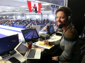 Cheryl Bernard, pictured during a curling commentary stint, is thrilled to be co-chairing the Special Olympics Canada Winter Games that are coming to Calgary in 2024.