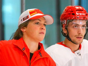 Canadian women’s hockey team veteran forward Rebecca Johnston has been hired by the NHL’s Calgary Flames in a player development role.