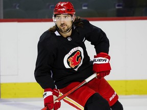 Calgary Flames defenceman Chris Tanev during training camp on Friday, Sept. 23, 2022.