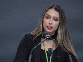 Lawyer Jessica Zita, representing Lisa Banfield, addresses the Mass Casualty Commission inquiry into the mass murders in rural Nova Scotia on April 18/19, 2020, in Truro, N.S. on Thursday, Sept. 22, 2022.