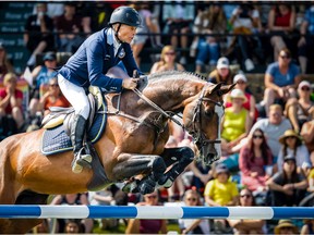 Sweden's Rolf-Goran Bengstsson was a part of the winning show jumping team at the 2022 BMO Nations' Cup during the Spruce Meadows Masters in Calgary on Saturday, September 10, 2022. Al Charest / Postmedia